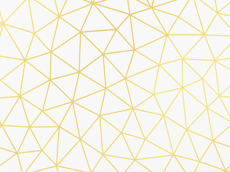 Vinyl teppich geometrisch golden prisma mosaik - TenStickers