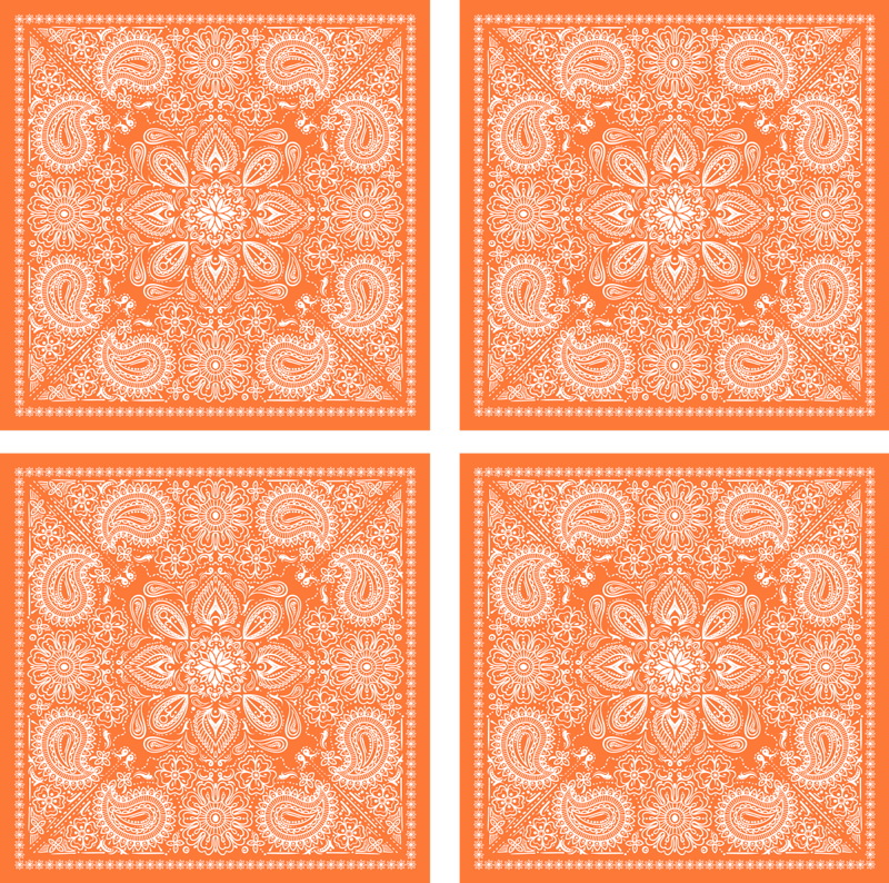 Vinyl teppich bad paisley fliesenmuster - TenStickers