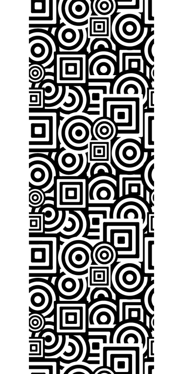 Vinyl teppich bad mit dekorativen konzentrischen formen - TenStickers