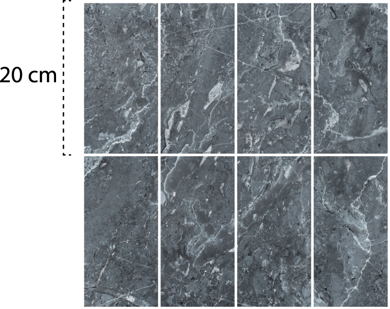 Vinyl teppich bad in grauen marmorfliesen - TenStickers