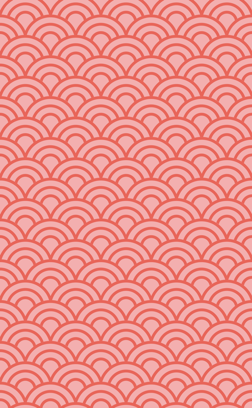 Vinyl teppich bad in living coral pantone - TenStickers