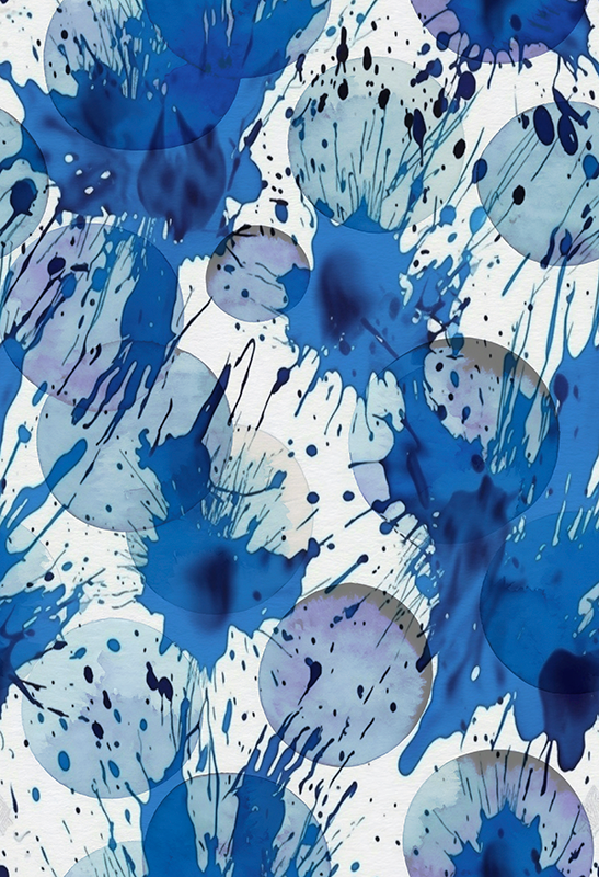 Vinyl teppich bad blaue tinten kreise - TenStickers