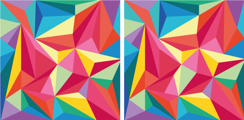 Vinyl teppich bad mit buntem geometrischen muster - TenStickers