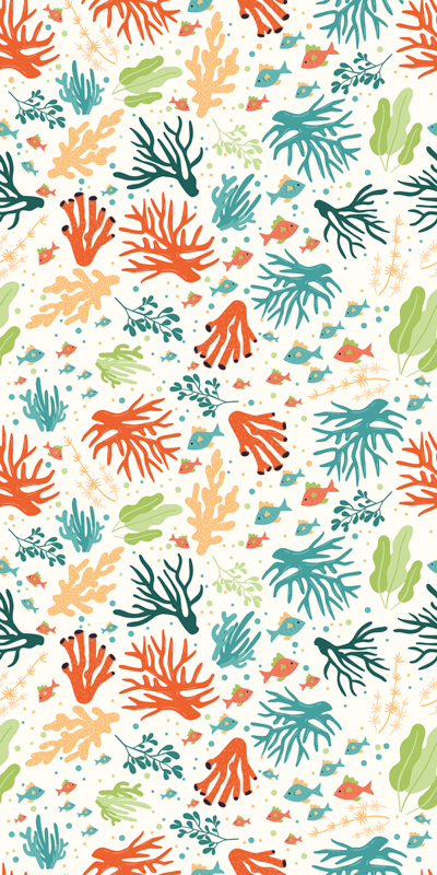 Vinyl teppich bad bunte koralle türmatte - TenStickers