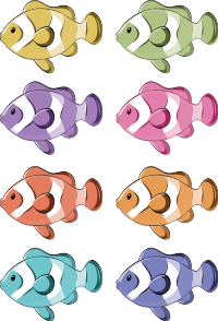 Vinyl teppich bad mit clownfisch duschfolie - TenStickers