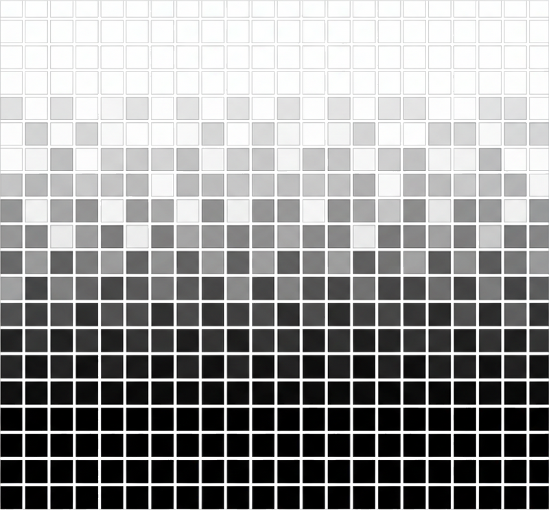 Vinyl teppich bad mit kleinen monochromen mosaiken - TenStickers