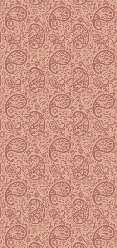 Vinyl teppich küche mit paisley muster kühlschrank - TenStickers