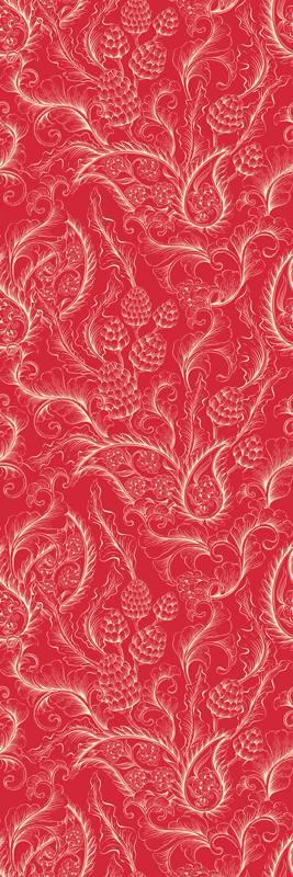 Vinyl teppich küche paisley illustration kühlschrank - TenStickers