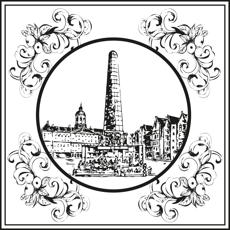 Vinyl teppich küche amsterdam damplatz - TenStickers