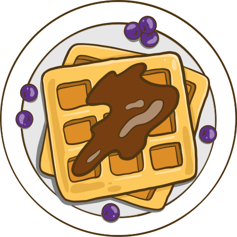 Vinyl teppich küche mit belgischen waffel aufklebern 1 - TenStickers