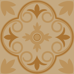 Vinyl teppich küche beige vintage blumenmuster - TenStickers
