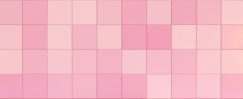 Vinyl teppich küche in rosa quadratischen fliesen - TenStickers