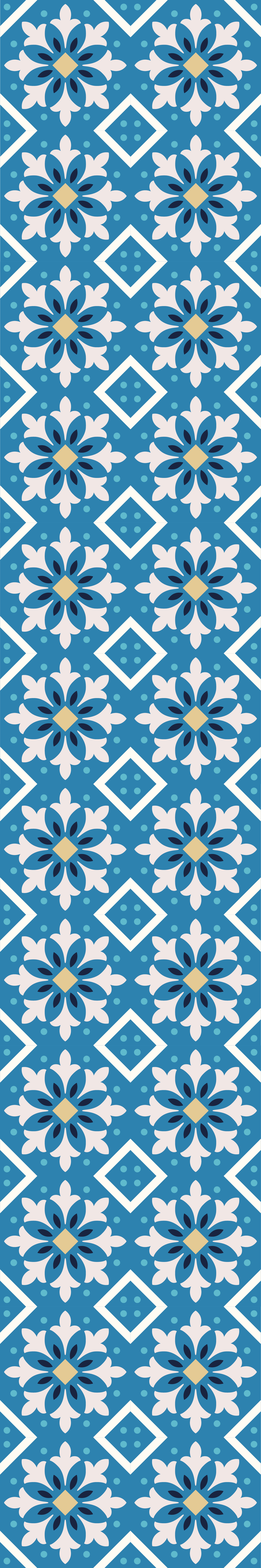 Vinyl teppich küche babyblaue portugiesische fliesen - TenStickers
