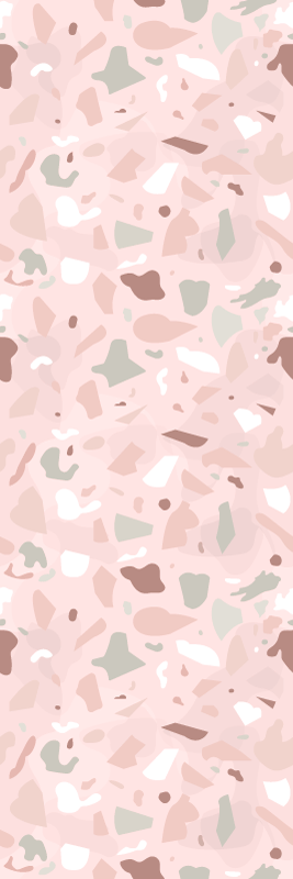 Vinyl teppich küche im terrazzo-muster in rosa - TenStickers
