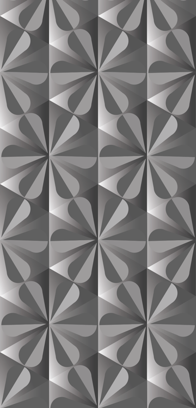 Vinyl teppich küche mit vintage geometrischem blumenmuster - TenStickers