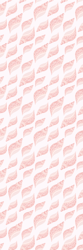 Vinyl teppich schlafzimmer mit trendigem rosa muschel-muster - TenStickers