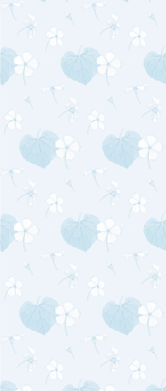 Vinyl teppich schlafzimmer 80er jahre blumenmuster blau - TenStickers