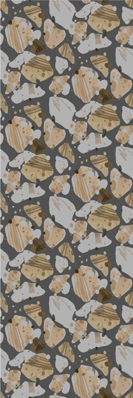 Vinyl teppich schlafzimmer mit zement terrazzo muster - TenStickers