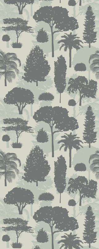 Vinyl teppich schlafzimmer mit nordischen baum-mustern - TenStickers