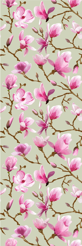 Vinyl teppich schlafzimmer schöne lila magnolienbaum - TenStickers