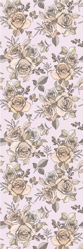 Vinyl teppich schlafzimmer im shabby chic rosendesign - TenStickers