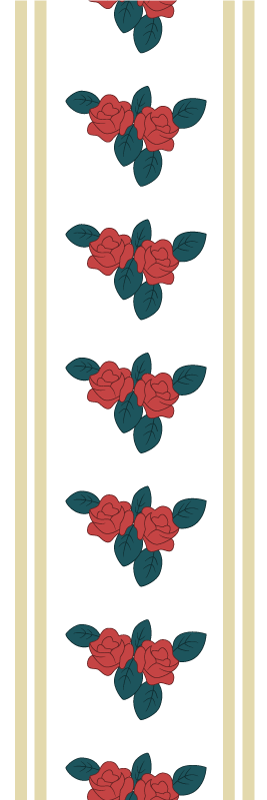 Vinyl teppich schlafzimmer mit shabby chic roten rosen - TenStickers