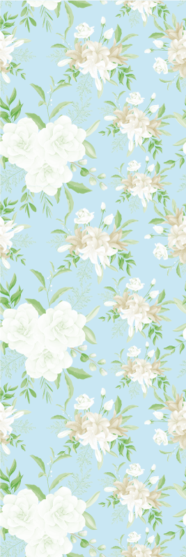 Vinyl teppich schlafzimmer im wilden blumendesign - TenStickers