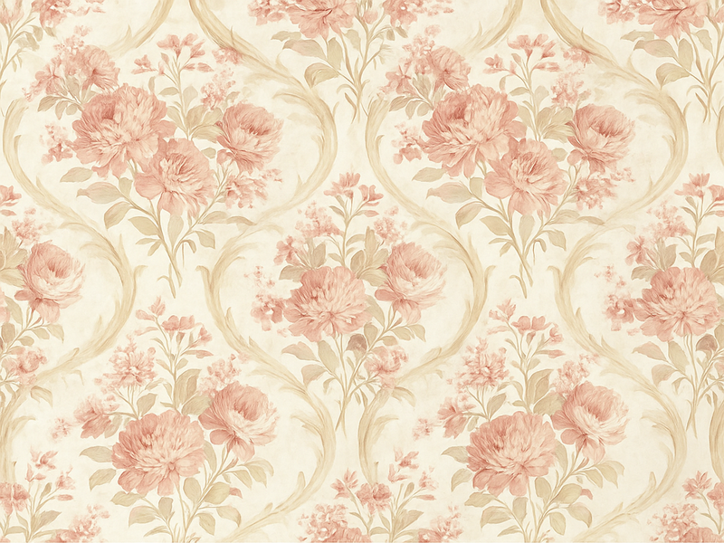 Vinyl teppich schlafzimmer vintage blumen design - TenStickers