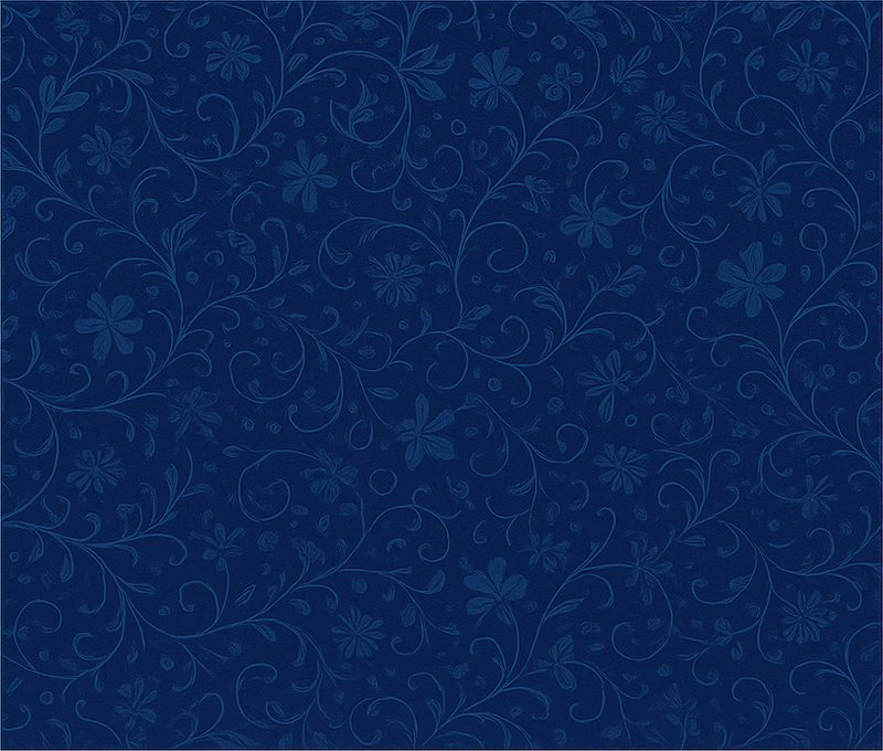 Vinyl teppich schlafzimmer mit blauen blumenmuster - TenStickers