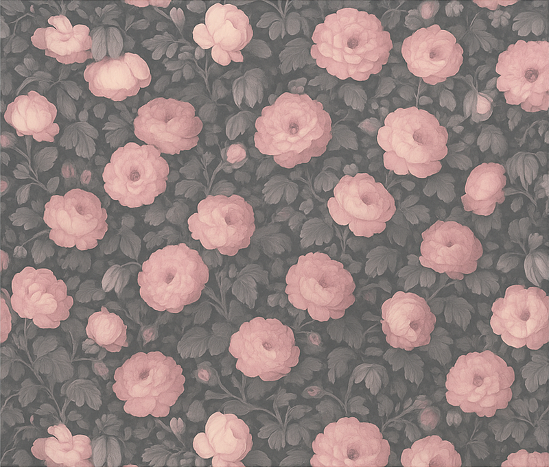 Vinyl teppich schlafzimmer im alten rosa blumenmuster - TenStickers