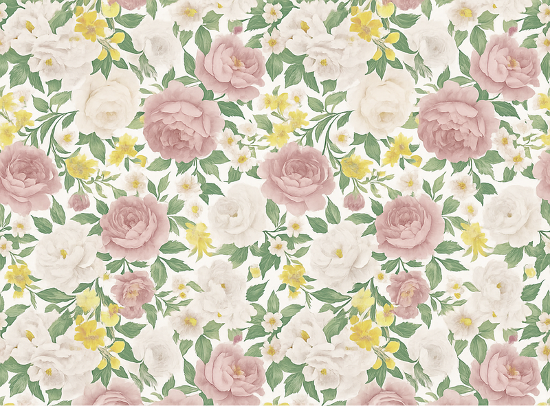 Vinyl teppich schlafzimmer mit rauchigem botanischen muster - TenStickers