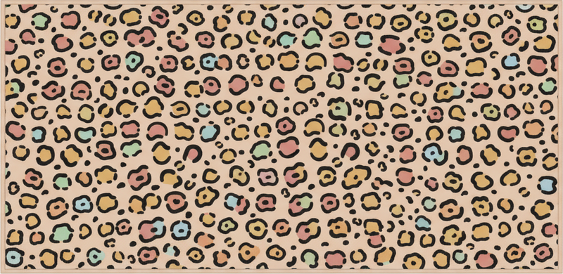 Vinyl teppich schlafzimmer leoparden pastellfarben druck - TenStickers