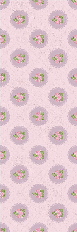 Vinyl teppich schlafzimmer im shabby chic rosa karomuster - TenStickers