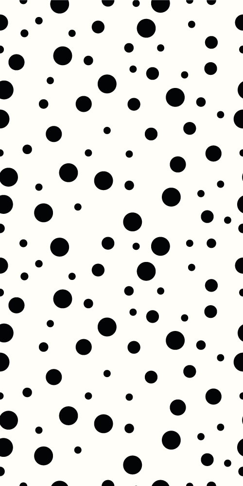Vinyl teppich schlafzimmer im schwarz-weißen polka-muster - TenStickers
