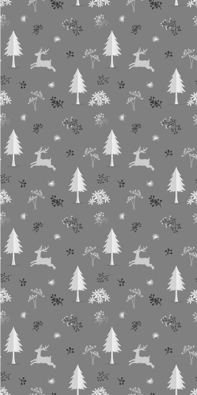 Vinyl teppich schlafzimmer graue hirsche - TenStickers