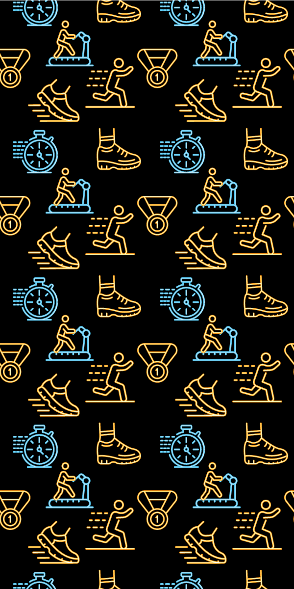 Vinyl teppich schlafzimmer mit leuchtenden icons auf schwarz - TenStickers
