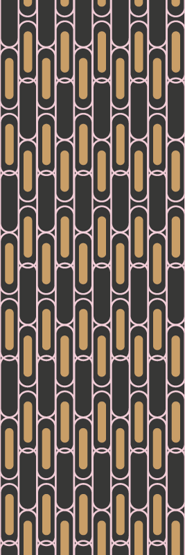 Vinyl teppich schlafzimmer braun und rosa geometrisch - TenStickers