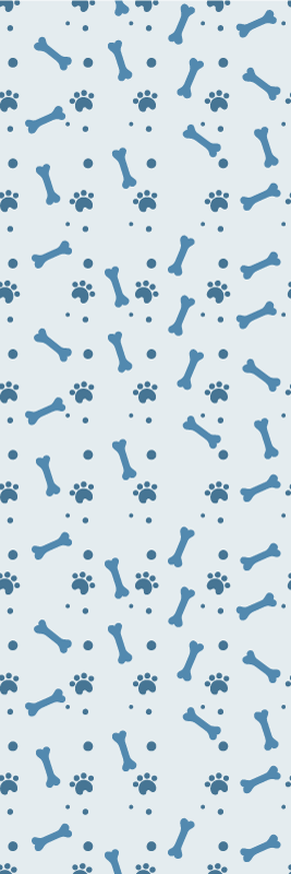 Vinyl teppich schlafzimmer mit blauen hundeknochen - TenStickers