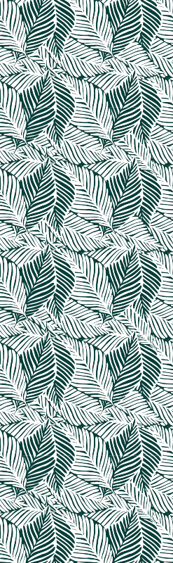 Vinyl teppich schlafzimmer grüne und weiße blätter - TenStickers