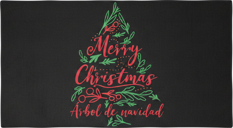 Vinyl teppich schlafzimmer weihnachtsbaum frohe weihnachten - TenStickers
