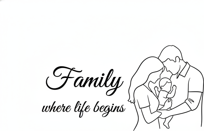 Vinyl teppich schlafzimmer familie wo das leben beginnt - TenStickers