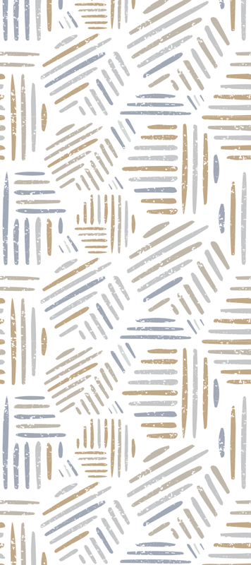 Vinyl teppich nordisch mit pastellfarbigen linien dreifach - TenStickers