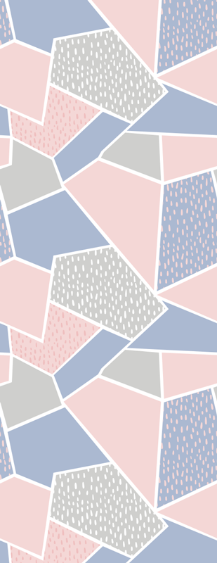 Vinyl teppich nordisch geometrische pastelltöne - TenStickers