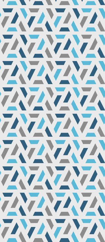 Vinyl teppich nordisch in blau-grünem geometrischen muster - TenStickers