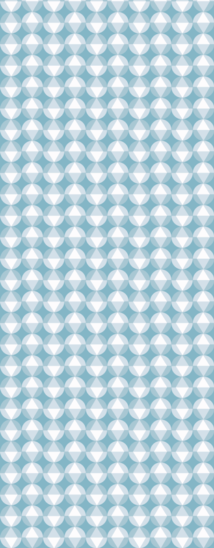 Vinyl teppich nordisch im blauen muster - TenStickers