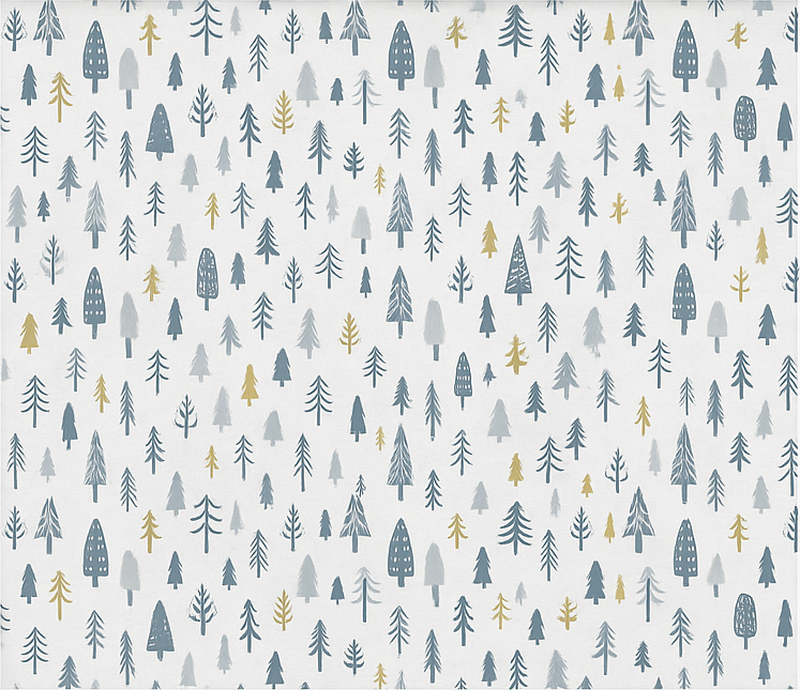 Vinyl teppich nordisch winterlicher wald - TenStickers