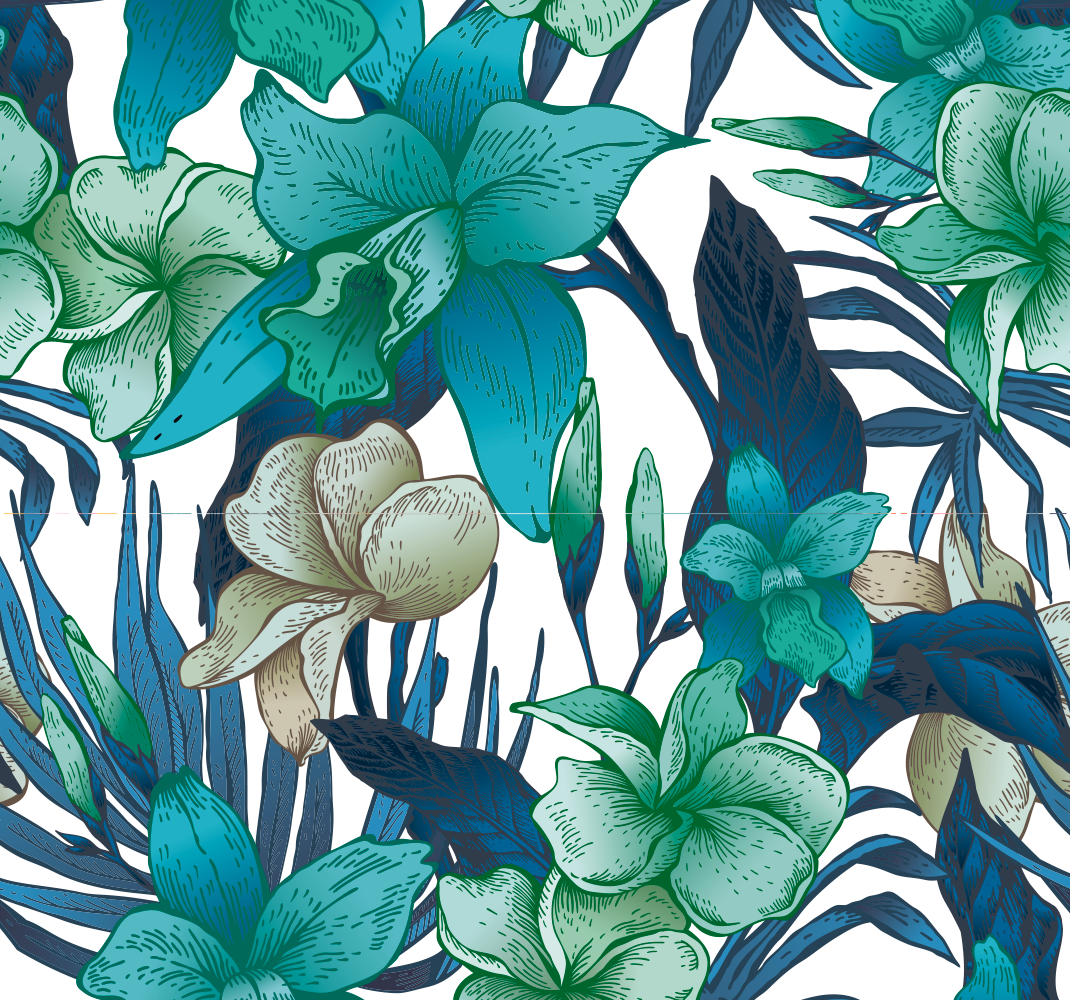 Vinyl teppich natur tropisches blattdesign - TenStickers