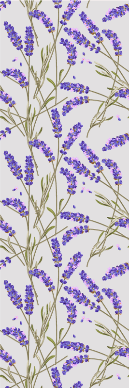 Vinyl teppich natur im provenzalischen lavendel-muster - TenStickers