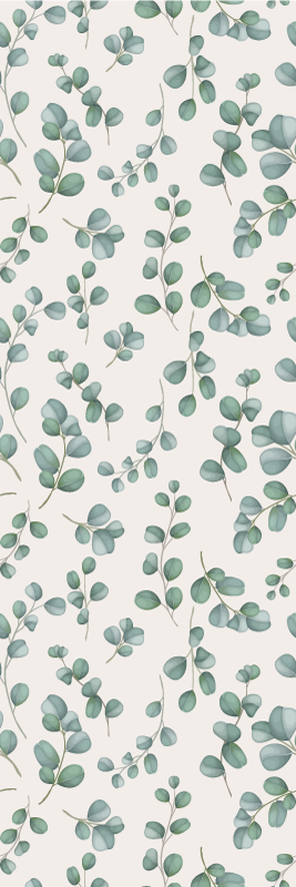 Vinyl teppich natur mit aquarellblättern auf beige - TenStickers