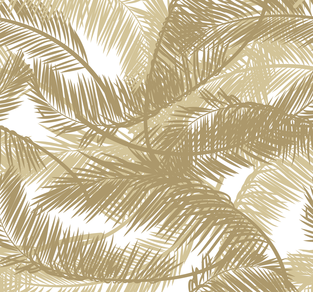 Vinyl teppich natur goldene exotische palmen - TenStickers